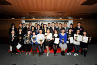 The contestants and the panel of judges.